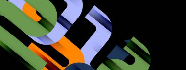 Satırlar, soyut harf tasarım arkaplanı. Duvar kağıdı, bayrak, arkaplan, kart, kitap illüstrasyonu, iniş sayfası için Geometrik vektör ilüstrasyonu