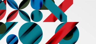 Geometrik neo desenler. Kapaklar, afişler, el ilanları ve posterler ve diğer şablonlar için soyut arkaplan