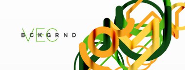 Doğrusal tasarım renkli daireler ve çizgiler