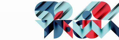 Renkli daireler, çizgiler, oklar, üçgenler ve diğer geometrik şekiller. Duvar Kağıdı, Sancak, Arkaplan, Kart, Kitap İllüstrasyonu, İniş Sayfası