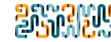 Dinamik dalgalar, akış çizgileri, çizgili vektör geometrik elementler minimum örüntü. Duvar Kağıdı, Sancak, Arkaplan, Kart, Kitap İllüstrasyonu, İniş Sayfası