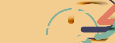 Doğrusal tasarım renkli daireler ve çizgiler