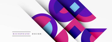 Geometrik tasarım soyut arkaplan - dairelerin kareleri