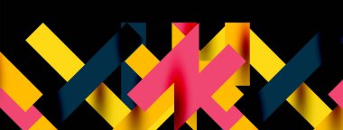 Renkli çizgiler soyut çizgi arkaplanı. Kapaklar, afişler, el ilanları ve posterler ve diğer şablonlar için pop sanatları soyut arka plan