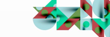 Renkli daireler, çizgiler, oklar, üçgenler ve diğer geometrik şekiller. Duvar Kağıdı, Sancak, Arkaplan, Kart, Kitap İllüstrasyonu, İniş Sayfası