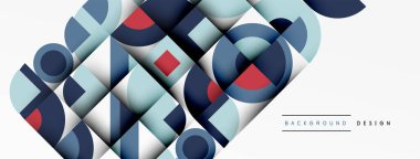 Geometrik tasarım soyut arkaplan - dairelerin kareleri