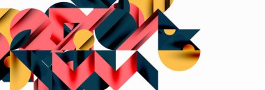 Renkli daireler, çizgiler, oklar, üçgenler ve diğer geometrik şekiller. Duvar Kağıdı, Sancak, Arkaplan, Kart, Kitap İllüstrasyonu, İniş Sayfası