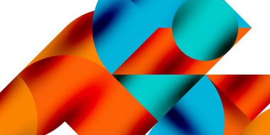 Teknik, dairesel şekilleri, geometrik sanatı en aza indirir. Vektör modern çemberler