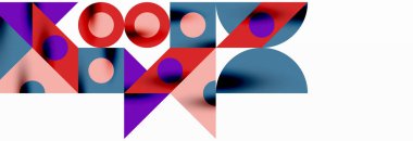 Renkli daireler, çizgiler, oklar, üçgenler ve diğer geometrik şekiller. Duvar Kağıdı, Sancak, Arkaplan, Kart, Kitap İllüstrasyonu, İniş Sayfası