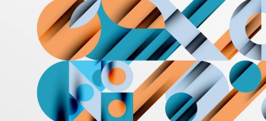 Geometrik neo desenler. Kapaklar, afişler, el ilanları ve posterler ve diğer şablonlar için soyut arkaplan