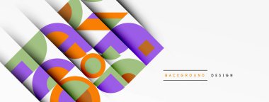 Modern geometrik soyut arkaplan daireler. İş veya teknoloji tasarımı