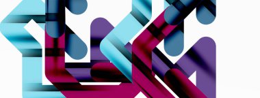 Soyut arkaplan - renkli satır bileşimi. Teknoloji veya iş dijital şablonu