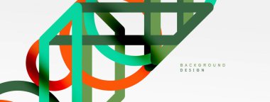 Soyut arkaplan - çizgilerden oluşan renkli geometrik şekiller. Teknoloji veya iş dijital şablonu