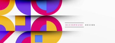 Modern geometrik soyut arkaplan daireler. İş veya teknoloji tasarımı