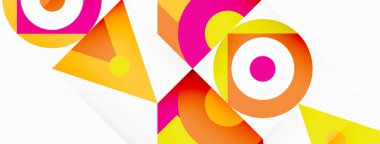 Colorful circle and triangle abstract background. Template for wallpaper, banner, presentation, background clipart