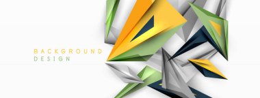 Minimum geometrik soyut arkaplan. Düşük poliamik dinamik üçgen tasarımı. Duvar kağıdı, afiş, arkaplan veya iniş için moda tekno iş şablonu