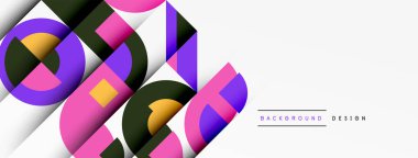 Geometrik tasarım soyut arkaplan - dairelerin kareleri