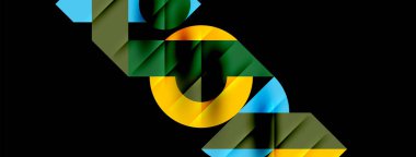 Yuvarlak şekiller, daireler ve çizgiler minimum geometrik arkaplan. Duvar Kağıdı, Sancak, Arkaplan, Kart, Kitap İllüstrasyonu, İniş Sayfası