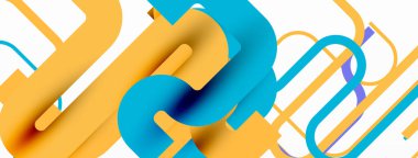 Soyut arkaplan eğrisi çizgileri, minimal geometrik tasarım şablonu