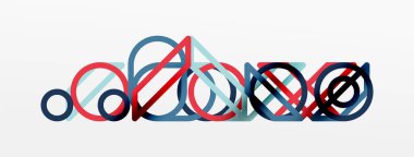 Soyut arkaplan - çizgilerden oluşan renkli geometrik şekiller. Teknoloji veya iş dijital şablonu