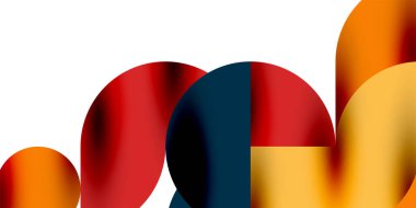 Teknik, dairesel şekilleri, geometrik sanatı en aza indirir. Vektör modern çemberler