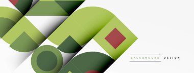 Geometrik tasarım soyut arkaplan - dairelerin kareleri