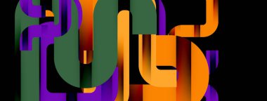 Satırlar, soyut harf tasarım arkaplanı. Duvar kağıdı, bayrak, arkaplan, kart, kitap illüstrasyonu, iniş sayfası için Geometrik vektör ilüstrasyonu