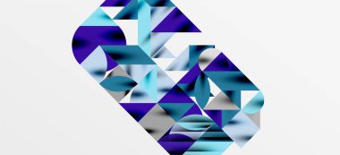 Geometrik neo desenler. Kapaklar, afişler, el ilanları ve posterler ve diğer şablonlar için soyut arkaplan