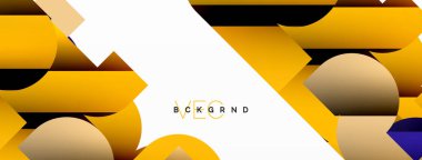 Beyaz üzerinde renkli geometrik şekiller