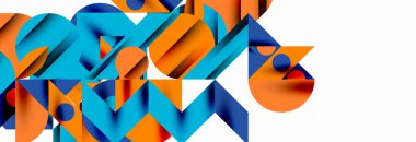 Renkli daireler, çizgiler, oklar, üçgenler ve diğer geometrik şekiller. Duvar Kağıdı, Sancak, Arkaplan, Kart, Kitap İllüstrasyonu, İniş Sayfası