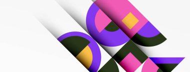 Geometrik tasarım soyut arkaplan - dairelerin kareleri