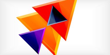 Soyut arkaplan - üç boyutlu renkli üçgenler. Duvar Kağıdı, Sancak, Arkaplan, Kart, Kitap İllüstrasyonu, İniş Sayfası