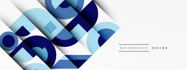 Modern geometrik soyut arkaplan daireler. İş veya teknoloji tasarımı