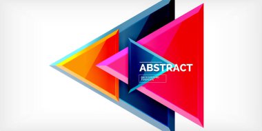 Soyut arkaplan - üç boyutlu renkli üçgenler. Duvar Kağıdı, Sancak, Arkaplan, Kart, Kitap İllüstrasyonu, İniş Sayfası