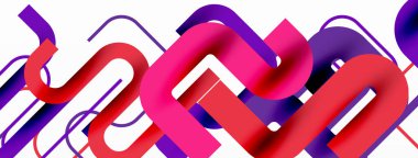 Soyut arkaplan eğrisi çizgileri, minimal geometrik tasarım şablonu