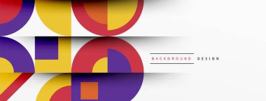 Modern geometrik soyut arkaplan daireler. İş veya teknoloji tasarımı