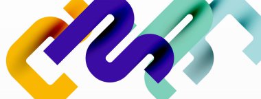 Soyut arkaplan eğrisi çizgileri, minimal geometrik tasarım şablonu