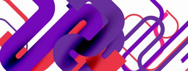 Soyut arkaplan eğrisi çizgileri, minimal geometrik tasarım şablonu