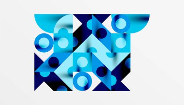 Renkli üçgenler kare geometrik tasarımı daire içine alır. Duvar kağıdı, afiş, arkaplan, kart, kitap illüstrasyonu, iniş sayfası için soyut arkaplan