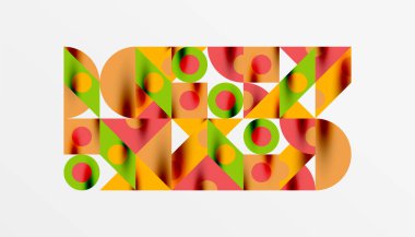 Renkli üçgenler kare geometrik tasarımı daire içine alır. Duvar kağıdı, afiş, arkaplan, kart, kitap illüstrasyonu, iniş sayfası için soyut arkaplan