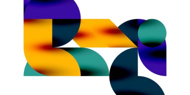 Gölge etkisi parlak daireler ve yuvarlak üçgenler geometrik modern sanat. Duvar Kağıdı, Sancak, Arkaplan, Kart, Kitap İllüstrasyonu, İniş Sayfası