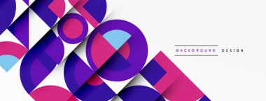 Geometrik tasarım soyut arkaplan - dairelerin kareleri