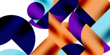 Gölge etkisi parlak daireler ve yuvarlak üçgenler geometrik modern sanat. Duvar Kağıdı, Sancak, Arkaplan, Kart, Kitap İllüstrasyonu, İniş Sayfası