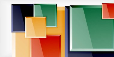 Yansımaları olan renkli kareler soyut arkaplan tasarımı. Duvar Kağıdı, Sancak, Arkaplan, Kart, Kitap İllüstrasyonu, İniş Sayfası