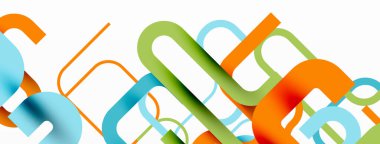 Soyut arkaplan eğrisi çizgileri, minimal geometrik tasarım şablonu