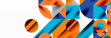 Renkli daireler, çizgiler, oklar, üçgenler ve diğer geometrik şekiller. Duvar Kağıdı, Sancak, Arkaplan, Kart, Kitap İllüstrasyonu, İniş Sayfası