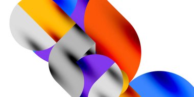 Teknik, dairesel şekilleri, geometrik sanatı en aza indirir. Vektör modern çemberler