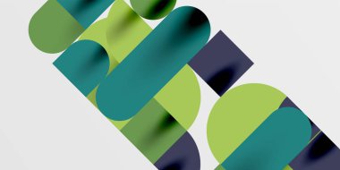 Daireler, yarı daireler, kareler ve yuvarlak şekiller mozaik tekno sanat eserleri. Duvar Kağıdı, Sancak, Arkaplan, Kart, Kitap İllüstrasyonu, İniş Sayfası