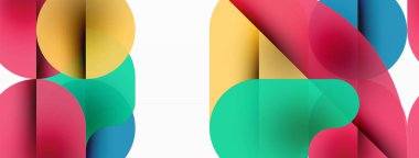 Minimum yuvarlak şekilli geometrik soyut arkaplan. Çember tasarımı. Duvar kağıdı, afiş, arkaplan veya iniş için moda tekno iş şablonu