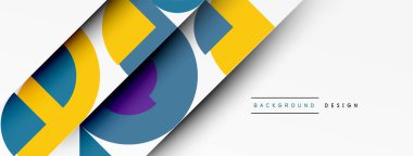 Modern geometrik soyut arkaplan daireler. İş veya teknoloji tasarımı